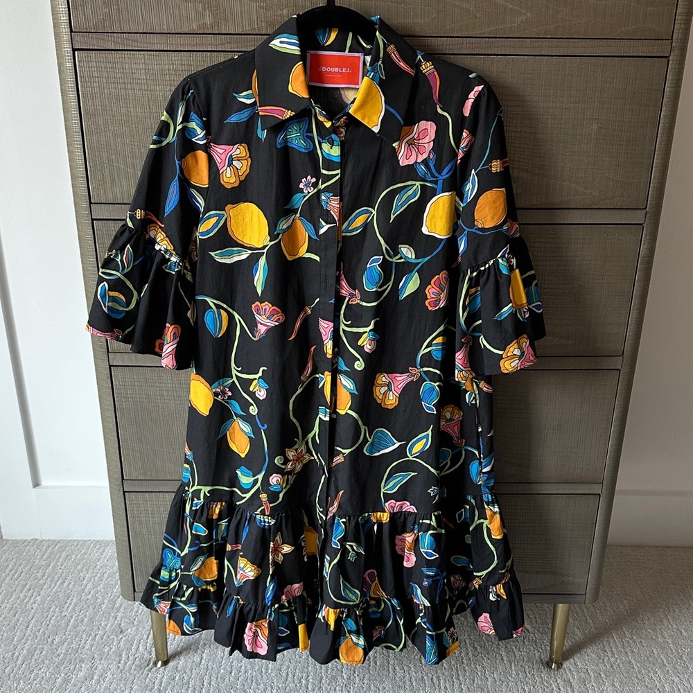 La DoubleJ Choux Dress in Lemon Floral Print